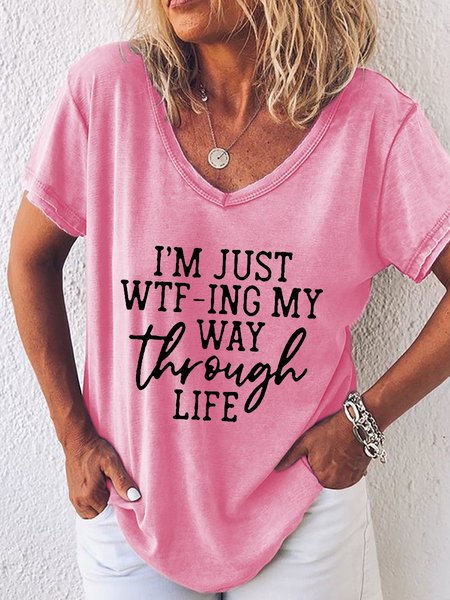 I'm Just WTF-Ing My Way Through Life Women's T-Shirt, T-shirts, Lilicloth.com