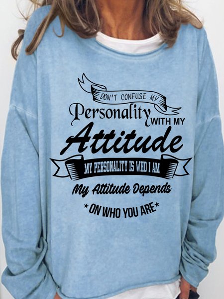 Lilicloth X Y Dont Confuse My Personality With My Attitude Womens Sweatshirt, Hoodies&Sweatshirts, Lilicloth.com