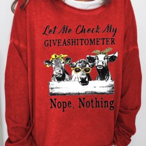 Let Me Check My Giveashitmeter Nope Nothing Regular Fit Sweatshirts, Hoodies&Sweatshirts, Lilicloth.com