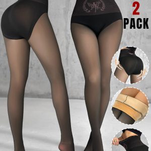 ChicMe ShapeLift 2-Pack Magic Fleece Lined Leggings High Waist Tummy Control Butt Lifting Thermal Pantyhose (2-Pack, Black+Black), women Leggings, ChicMe catalog