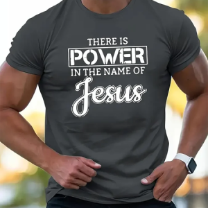 Men's Vintage Faith Print Cotton T-shirt, T-shirts, Lilicloth.com