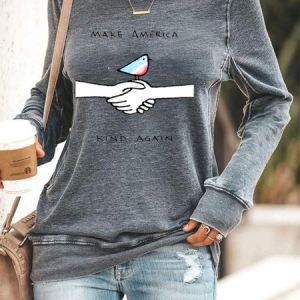 Women's Make America Kind Againd Printed Sweatshirt, Hoodies&Sweatshirts, Lilicloth.com