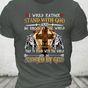 I Would Rather Stand With God Knight Templar Cotton T-Shirt, T-shirts, Lilicloth.com