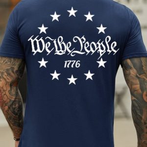 We The People 1776 Men's Short Sleeve T-Shirt, T-shirts, Lilicloth.com