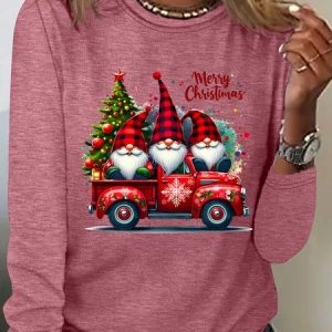 Merry Christmas Casual Long Sleeve Shirt, Long sleeves, Lilicloth.com