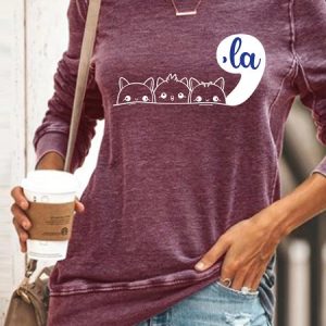 Comma la Childless Cat Lady Casual Sweatshirt, Hoodies&Sweatshirts, Lilicloth.com