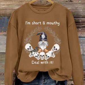 Short and Mouthy Casual Sweatshirt, Hoodies&Sweatshirts, Lilicloth.com