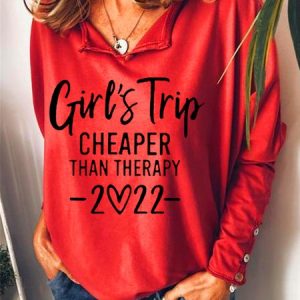 Girl's Trip Cheaper Than Therapy Women's Sweatshirt, Hoodies&Sweatshirts, Lilicloth.com