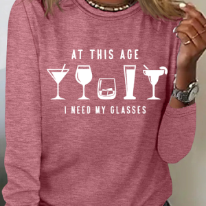 I Need My Glasses Casual Long Sleeve Shirt, Long sleeves, Lilicloth.com