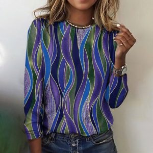 Regular Fit Casual T-Shirt, Long sleeves, Lilicloth.com