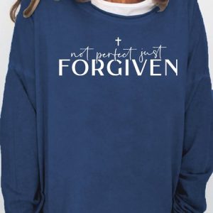 Not Perfect Just Forgiven Casual Sweatshirts, Hoodies&Sweatshirts, Lilicloth.com