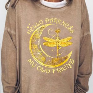 Womens Hallo Darkness My Old Friend Casual Sweatshirt, Hoodies&Sweatshirts, Lilicloth.com