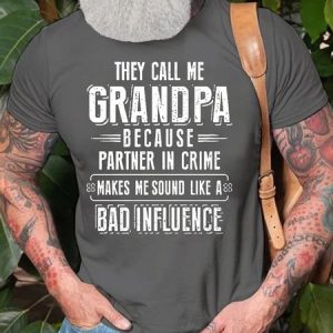 Men'S They Call Me Grandapa  Crew Neck Casual Cotton T-Shirt, T-shirts, Lilicloth.com