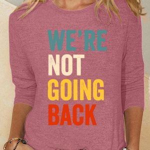 We're Not Going Back Casual Long Sleeve Shirt, Long sleeves, Lilicloth.com