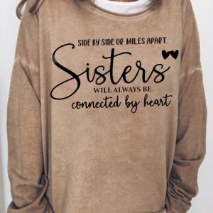 Sister Casual Letter Sweatshirts, Hoodies&Sweatshirts, Lilicloth.com