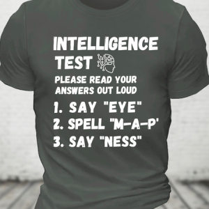 Intelligence Test Say Eye M A P Ness Cotton T-Shirt, T-shirts, Lilicloth.com