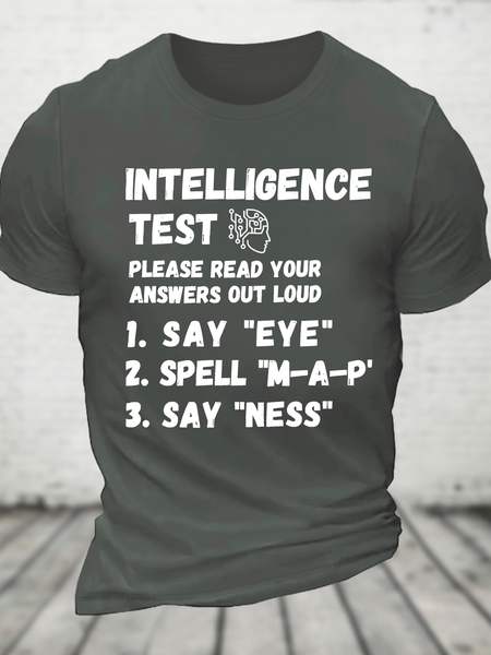 Intelligence Test Say Eye M A P Ness Cotton T-Shirt, T-shirts, Lilicloth.com