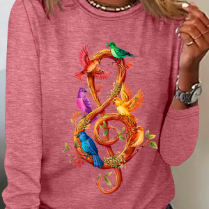 The Sound Of Nature Casual Long Sleeve Shirt, Long sleeves, Lilicloth.com