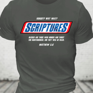 Hungry Why Wait Scriptures Blessed Are Those Who Hunger Cotton T-Shirt, T-shirts, Lilicloth.com