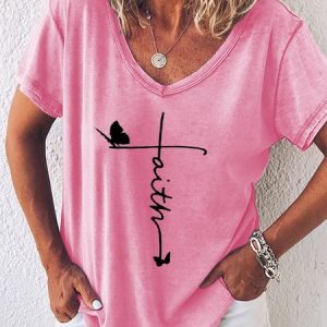 Faith Women's Short Sleeve T-shirt, T-shirts, Lilicloth.com
