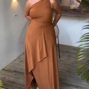 Muti-Functional Asymmetrical Neck Sleeveless Maxi Dress Elegant Dress, women Two-piece Sets, ChicMe catalog