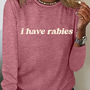 I Have Rabies Casual Long Sleeve Shirt, Long sleeves, Lilicloth.com