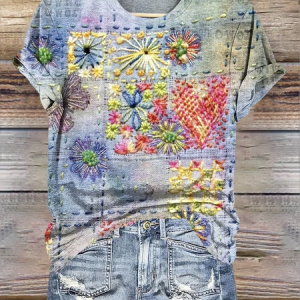 Regular Fit Crew Neck Casual Cotton T-Shirt, T-shirts, Lilicloth.com