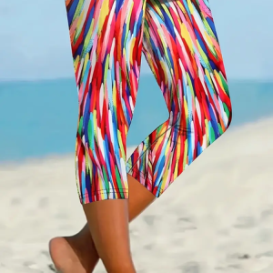 Women's Abstract Spring and Autumn Printed Casual Fashion Leggings, Pants, Lilicloth.com