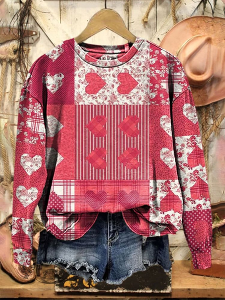 Women's Crew Neck Striped Printing Casual Spring/Fall Long Sleeve Sweatshirt, JustFashionNow Sweatshirts & Hoodies, color:Pink|size:XXL,