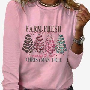 Women's Long Sleeve Tee T-shirt Spring/Fall Text Letters Jersey Crew Neck Daily Going Out Casual Top, JustFashionNow T-Shirts, color:Pink|size:XXL,