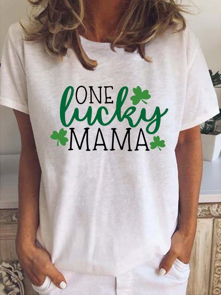 Women's Letter Short Sleeve Tee T-shirt Crew Neck Casual Summer Top, JustFashionNow T-Shirts, color:White|size:3XL,