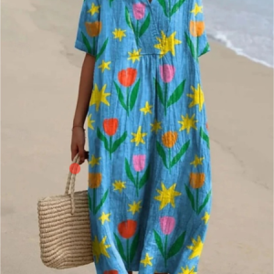 Vacation Regular Fit Dress With No Belt, Dresses, Lilicloth.com