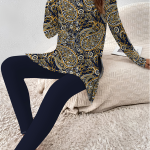 Women's Jersey Ethnic Daily Going Out Two Piece Set Long Sleeve Casual Spring/Fall Top With Pants Matching Set, JustFashionNow Suit Set, color:Black|size:XXL,