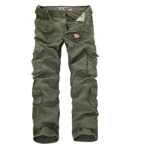 Men's Washed Cargo Pants Multi-pocket Casual Pants, Tactical Pants,  COTOSEN