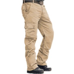 Men's Outdoor Multi-pocket Straight Casual Cargo Pants, Tactical Pants,  COTOSEN