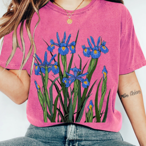 Flowers Wash Print T-Shirt, T-shirts, Lilicloth.com