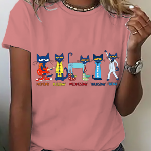 Veryday Of Week Pete The Cat Cotton T-Shirt, T-shirts, Lilicloth.com