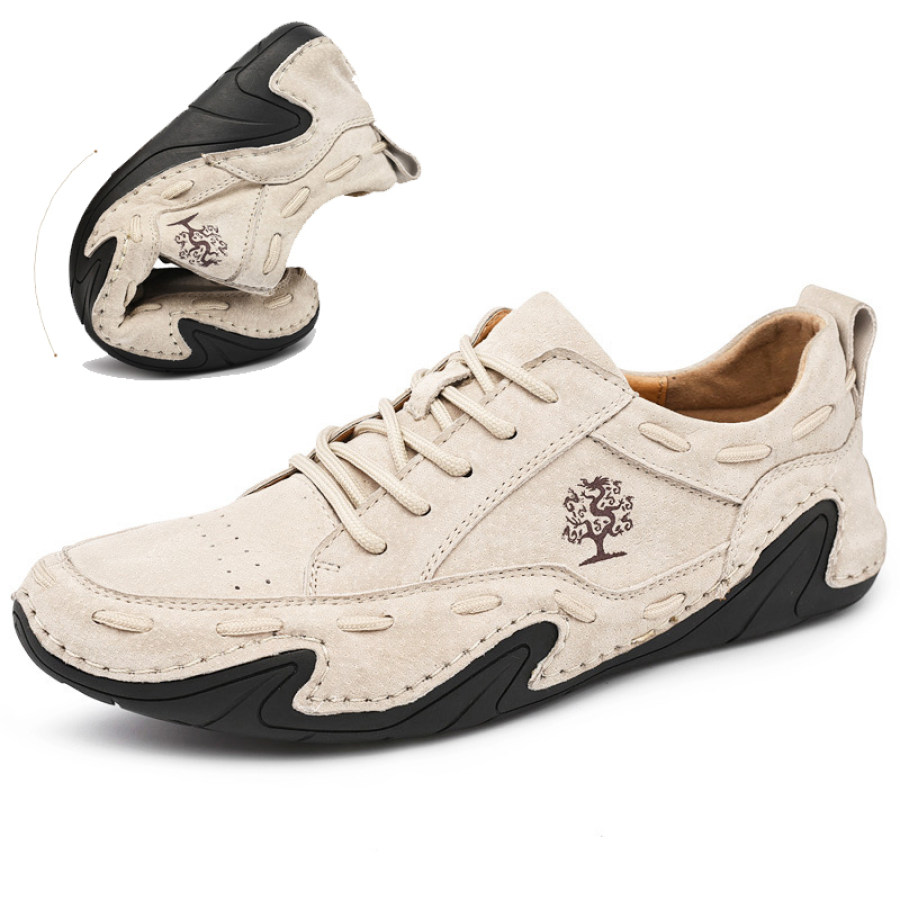Men Leather Breathable Non Slip Soft Sole Casual Driving Shoes, FOOTWEAR, WAYRATES