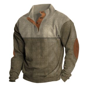 Men's Training Colorblock Lapel Sweatshirt, Hoodies&Sweatshirts, WAYRATES