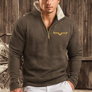 Cowboy Men's Lapel Sweatshirt, Hoodies&Sweatshirts, WAYRATES