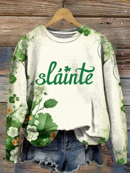 Women's Floral Crew Neck Printing Casual Spring/Fall Long Sleeve Sweatshirt, JustFashionNow Sweatshirts & Hoodies, color:As Picture|size:3XL,