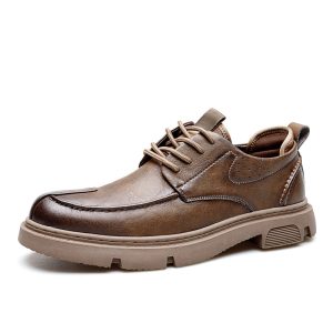 Men's Vintage Casual British Style Work Leather Shoes, FOOTWEAR, WAYRATES