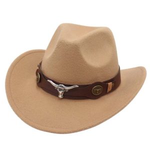 Western Ethnic Cowboy Head Felt Hat, Hats, WAYRATES