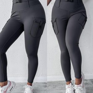 Pocket Design Quick Dry Active Pants, women Active Pants, ChicMe catalog