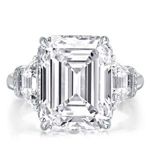 emerald cut engagement rings - Italo Emerald Cut Engagement Ring Three Stone Engagement Ring, Italo jewelry - Online Catalog