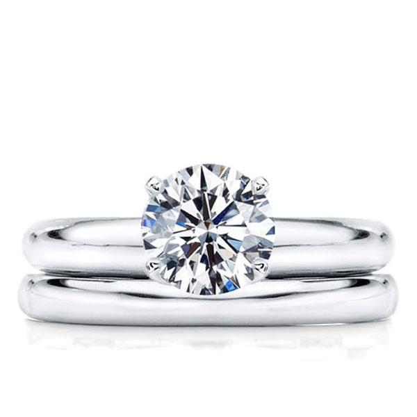 bridal sets - Italo Solitaire Created White Sapphire Bridal Set, Italo jewelry - Online Catalog - Image 2