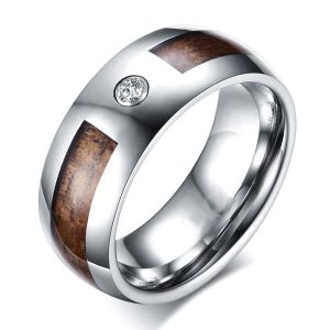rings - Solitaire Tungsten Carbide Men's Wedding Band, Italo jewelry - Online Catalog