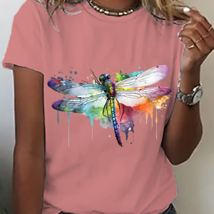 Dragonfly Cotton T-Shirt, T-shirts, Lilicloth.com