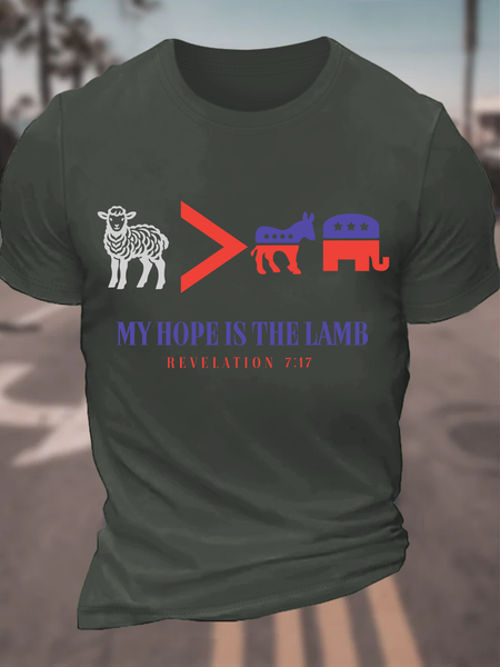 My Hope Is In The Lamb Cotton T-Shirt, T-shirts, Lilicloth.com - Image 2