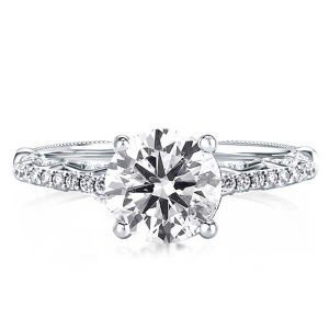 vintage engagement rings - Milgrain Leaf Joint Design Thin Band Engagement Ring, Italo jewelry - Online Catalog